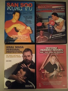 4 DVD's + Krav Maga, Kung Fu, Boxing, Knife defense, martial arts, please read! - Picture 1 of 2