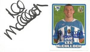 WIGAN, RANGERS & KILMARNOCK: LEE McCULLOCH FIRMADA 3x5 TARJETA BLANCA + CERTIFICADO DE AUTENTICIDAD - Imagen 1 de 1