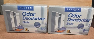 2 Pack of Xcleen Odor Deodorizer Balls 12 Total - Picture 1 of 7