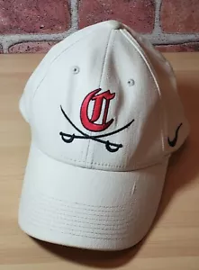 Calvary C Crossed Swords Baseball Cap Hat Fitted Nike Size S/M Beige Cream - Picture 1 of 8
