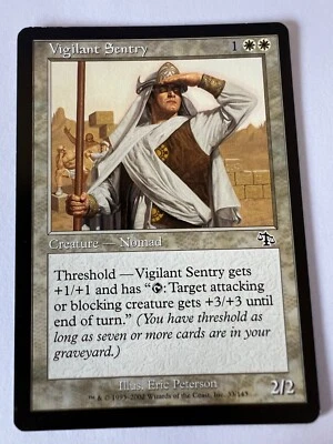 MTG Magic The Gathering Judgment Vigilant Sentry Common LP - Image 1 of 2