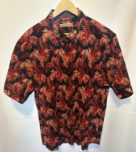 Tommy Bahama Camicia Uomo Extra Large TG Rosso Foglia di Palma All Over - Foto 1 di 10