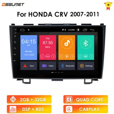 2+32GB Android Car GPS WLAN Stereo Radio For Honda CRV CR-V 2007-2011 RDS FM SWC - Image 1 of 4