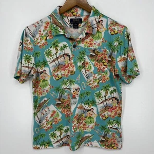 Polo Ralph Lauren Polo Shirt Boys L Multicolor Hawaiian Hula Girl All Over Print - Picture 1 of 9