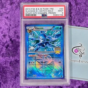PSA 9 2013 STAFF Glaceon Holo 23/116 Pokemon North America Championships Promo - Imagen 1 de 5