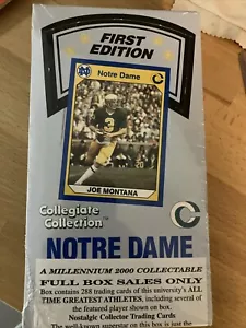NOTRE DAME Football First Edition Trading Cards 1990 Collegiate Box 36 Packs NEW - Picture 1 of 7