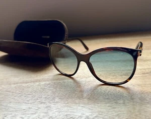 Tom Ford Damen Geraldine-02 Dark Havana Schildpatt Sonnenbrille - Bild 1 von 6