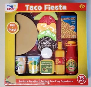 Toy Chef TACO FIESTA 15 Pc Realistic Food For A Perfect Role Play Ages 3+ NIB - Picture 1 of 12