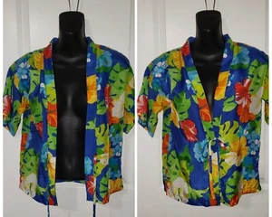 Vintage Tuffy Liberty House of Hawaii Hibiscus Flowers Tie String Blouse XS - Picture 1 of 17