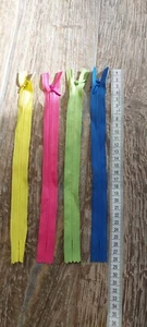Invisible Close End Cotton Pink Zip Chain Zipping Sewing Zipper - Picture 1 of 1