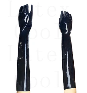 Guantes moldeados de compresión de cinco dedos goma látex sobre el codo S-XL - Imagen 1 de 4