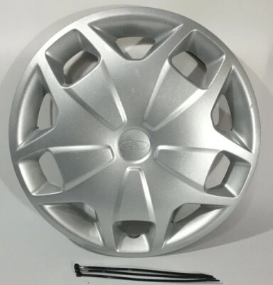 1x Tapacubos/embellecedor de rueda Ford Transit 15" BK21-1130-DC plateado genuino y lazos F/P&P  Foto 1 de 4
