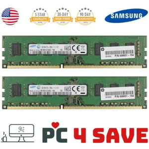 Samsung 16GB DDR3 1600MHz ( 8GB x 2 ) Kit 2RX8 PC3L-12800U 240 P Desktop Memory - Afbeelding 1 van 1