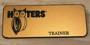 HOOTERS Uniform Collectible Pin Engrave Customize Personalize YOUR NAME TAG  