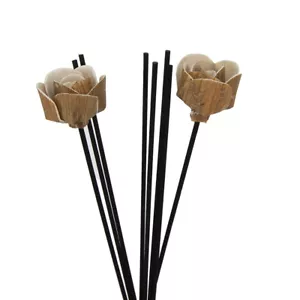 8Pcs Bark Rose Black Stick No Fire Aroma Rattan Reed Diffuser Refill Fragrance - Picture 1 of 6