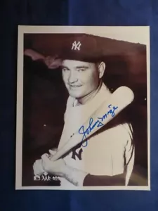 Johnny Mize Signed 8 x 10 Black and White Photo with COA - Picture 1 of 2
