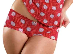 Freya Estelle Red Boyshorts UK 8 XS Shorty Pants Knickers 4196 Spotted floral - Picture 1 of 1