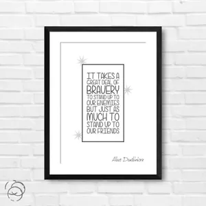 Cartel de citas de Albus Dumbledore impreso "Se necesita mucho..." Harry Potter - Imagen 1 de 14