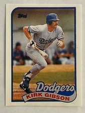 1989 Topps Double-Header All Stars Kirk Gibson Los Angeles Dodgers 