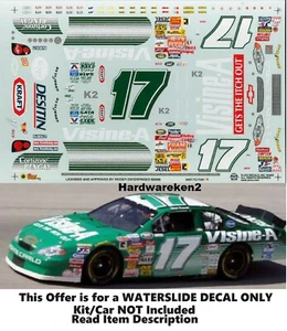 NASCAR DECAL #17 VISINE-A 2000 BGN CHEVROLET MONTE CARLO MATT KENSETH SLIXX 1/24 - Picture 1 of 4