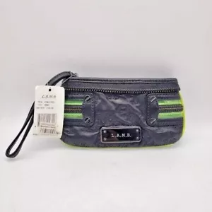 L.A.M.B. Cartera sin asas cartera con correa negra verde de colección Gwen Stefani NUEVA CON ETIQUETAS - Imagen 1 de 6