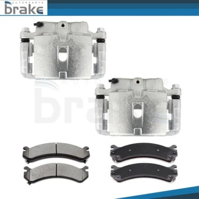 2X Front Brake Calipers & 4X Ceramic Pads For 2003 2004 2005 GMC Savana 2500 - Image 1 of 4