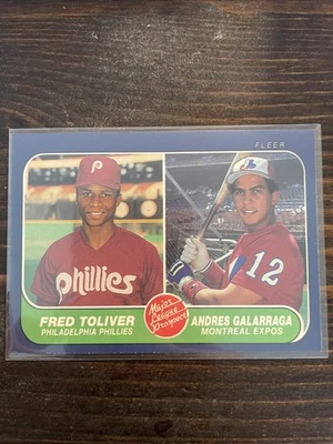 1986 Fleer - Andres Galarraga, Freddie Toliver #647 (RC) - Image 1 of 2