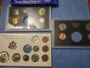 Juegos de prueba de los años 1968 y 70 sin medio dólar 1969 juego como nuevo falta 69d 25c - Imagen 1 de 16