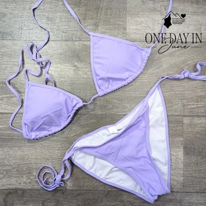 Aleumdr Neckholder verstellbarer Triangel Bikini Badeanzug Größe L - Bild 1 von 4