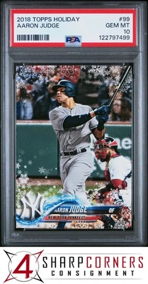 2018 TOPPS HOLIDAY #99 AARON JUDGE YANKEES PSA 10 - Image 1 of 2