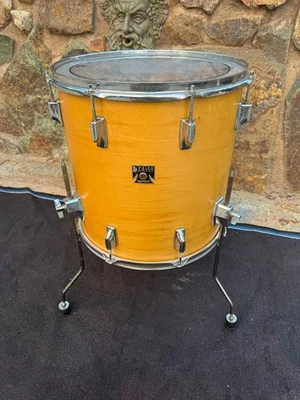 Tama Superstar acabamento de bordo bétula anos 70 concha 16x16" tambor de piso tom - Imagem 1 de 4
