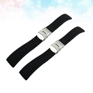 Correa de reloj de silicona impermeable 2 piezas - Imagen 1 de 12