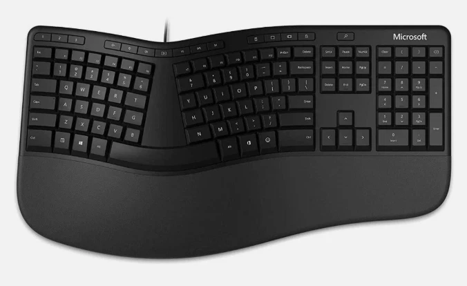 NEW Microsoft Ergonomic Keyboard for Business - Wired (LXM-00001) Black - Image 1 of 1