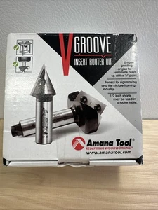 Amana Tool V Groove Insert Router Bit 1/4” Shank - Picture 1 of 3