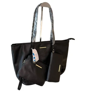 Time & Tru Time and Tru Damen 3-teiliges Handtaschen-Set in Schwarz - Bild 1 von 11
