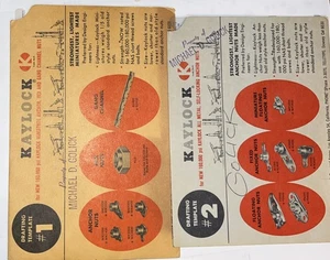 VINTAGE KAYLOCK MINIATURES  DRAFTING TEMPLATES  # 1 & #2. X - Picture 1 of 3