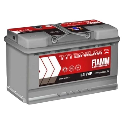 FIAMM Batteria Avviamento L3 74P TITANIUM PRO 74Ah 680A +DX (278x175x190 mm) - Immagine 1 di 4