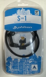 Phiten S1 Aqua-Metall Titan infundiert Halskette schwarz 18 Zoll brandneu - Bild 1 von 2