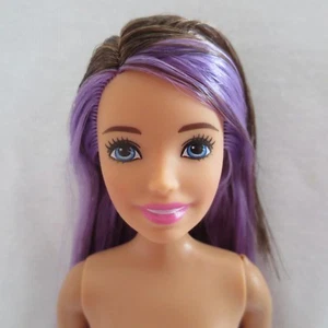 NEW Barbie Sister Skipper Babysitter Doll Purple Streak Hair Straight Arms Nude - Picture 1 of 2