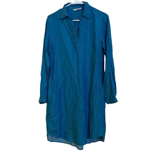 Soft Surroundings Chambray Shirtkleid türkis Strand Damen Größe Small 29804 - Bild 1 von 6