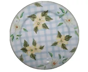 Piatti pranzo insalata ZRIKE 4 pezzi blu bianco shabby floreale campagna casale - Foto 1 di 4