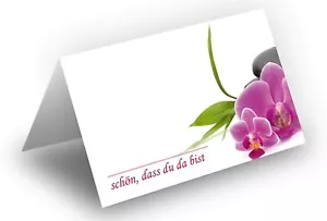 # 25 -Tischkarten Platzkarten Hochzeit (Orchideen zartrosa) 8,5 x 11,2 cm - Bild 1 von 12