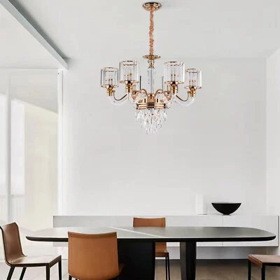 Elegante Lámpara Colgante Cristal Lámpara de Techo Moderna 6 Luces 70x49cm Foto 1 de 4