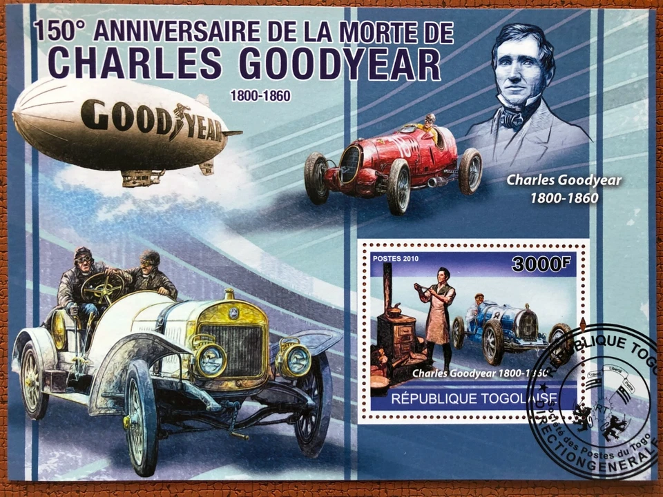 Togo 2010 /   The 150th Anniversary of the Death of Charles Goodyear, 1800-1860 - Image 1 of 1