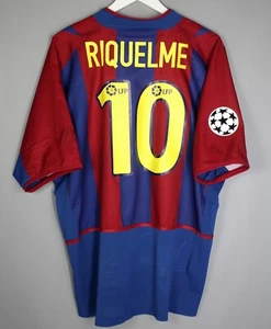 FC BARCELONA 2002 2003 HOME FOOTBALL SHIRT SOCCER JERSEY NIKE #10 RIQUELME - Picture 1 of 9