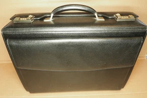 BALLY Textured Leather Briefcase Attache Notebook Case - Picture 1 of 6