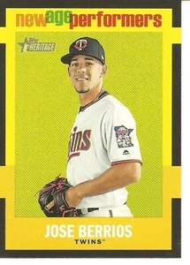 2020 TOPPS HERITAGE JOSE BERRIOS NEW AGE PERFORMERS BASEBALL CARD NAP-9 - Picture 1 of 1