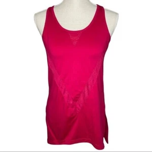 Nanette Lepore Mesh Panel Vents Open Back Pink Scoop Neck Tank Top Size Small - Picture 1 of 12