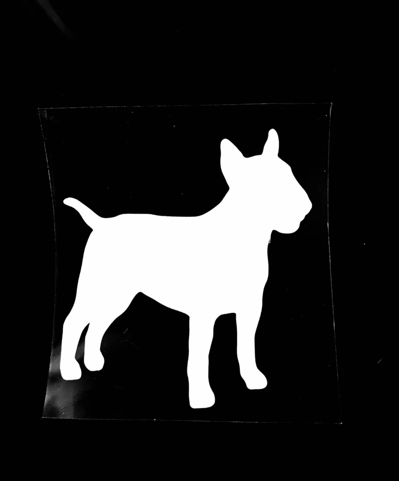 English Bull Terrier Dog Stickers Iron On Decals Clothes T-Shirt 50mm x 2 - Image 1 of 1