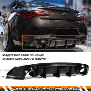 Difusor de parachoques trasero estilo JDM RS Infiniti Q60 2017-2023 sin pintar - Imagen 1 de 4